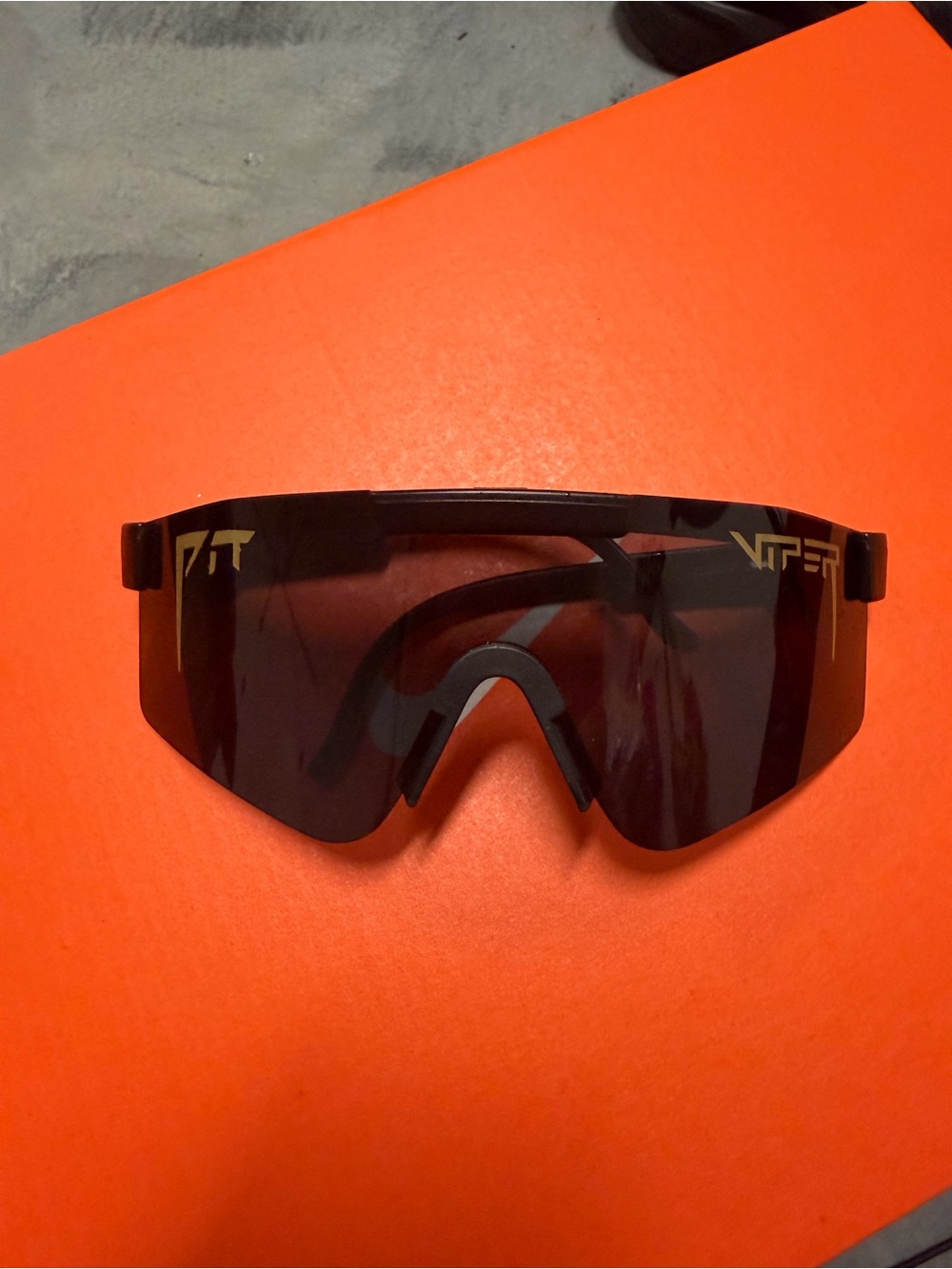 Pit Viper Black Sunglasses with Gold Accents